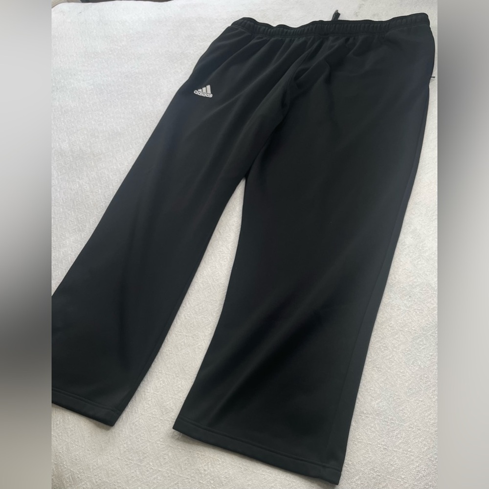 adidas Black Elastic Waist Athletic Pants ~ 
Size 2XL Casual ~ Weekender